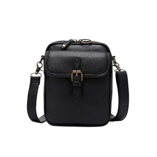 Image of VNDUIFH Urvashi Crossbody Anti Theft Leather Bag,Retro Double-Layer Large Capacity Mini Crossbody Bags,Vintage Messenger Bag (H)