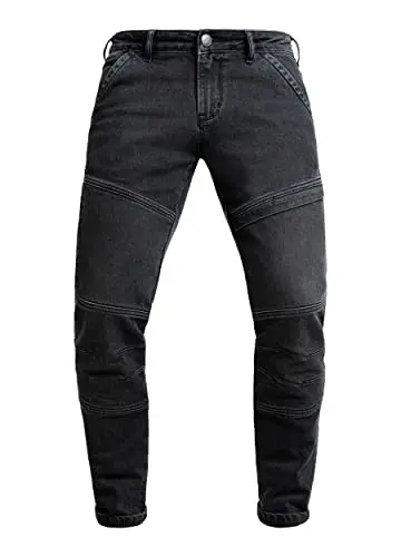 Image of John Doe I Trophy Mono Jeans Grey I Motorcycle Jeans I CE Certification AAA I Includes XTM Knee and Hip Protectors (Level 1) - Size, gray, W32
