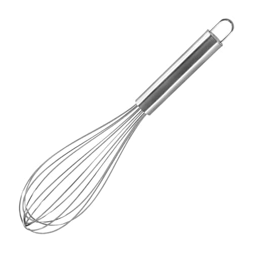 Image of Fackelmann Whisk, Stainless Steel, Balloon Wire Egg Whisker, Whipping & Beating Cream, Robust Sturdy Wires, Dishwasher Safe, Manual Coffee Whisking, Baking Beating & Stirring, 26cm