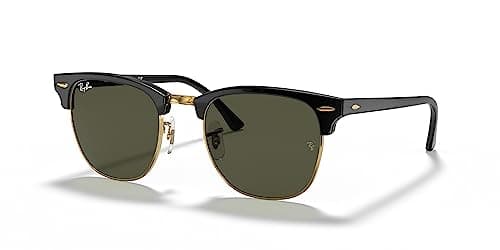 Image of Ray-Ban Unisex Clubmaster Sunglasses, Black, 51 mm UK