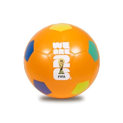 Image of Hy-Pro Officially Licensed FIFA World Cup 2026 Stress Ball – Trophy Design Squeeze Toy in Tournament Colours for Relaxing During Matches, Office Relief & Fan Memorabilia - Orange