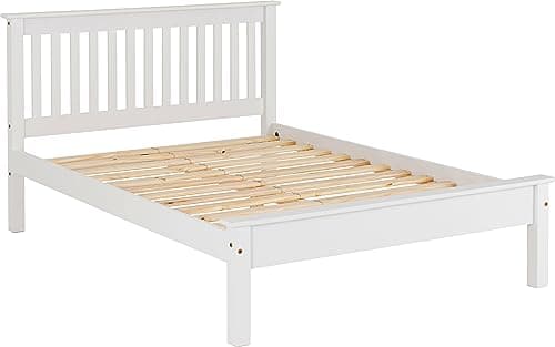 Image of Seconique Monaco 4'6" Double Low End Bed in White