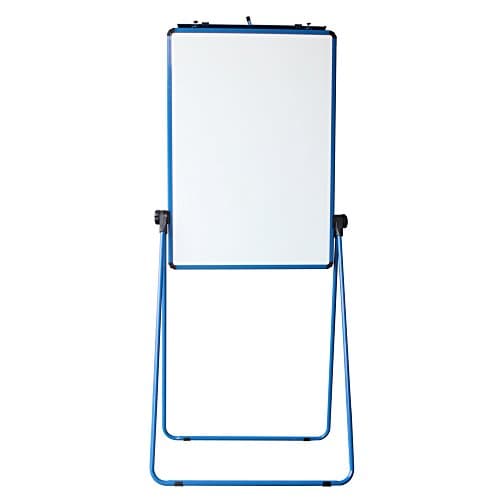 Image of VIZ-PRO ECO Magnetic U-Stand Whiteboard/Flipchart Easel, 70 X 90 cm, Blue