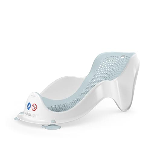 Image of Angelcare Soft Touch Mini Bath Support- Aqua - Newborn Bath Seat, Infant Bathing, Non-Slip, Easy Clean
