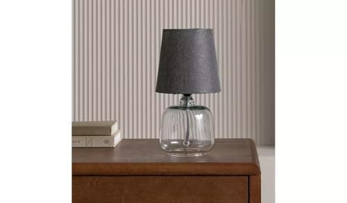 Image of AIDNI Glass Table Lamp, Cabras (Charcoal)