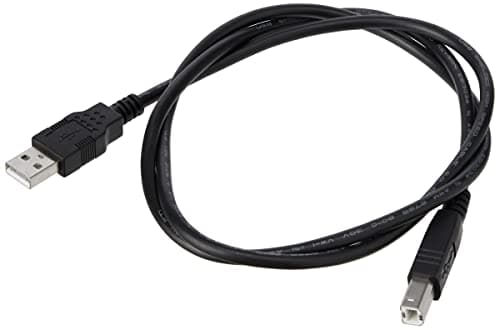 Image of C2G 81565 1M USB Printer Cable, USB 2.0 A to B Lead. Compatible with printers and scanners from HP, Epson, Brother, Samsung, Cannon and all other USB A/B devices, Black