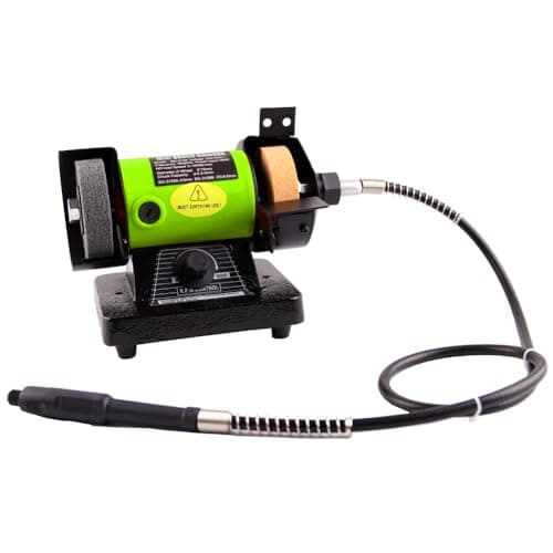 Image of DIY 3 Inch 150W Mini Bench Multi Grinder 75 mm Electric Bench Grinder Polisher with Flexible Drive Shaft Grinding for Grinding, Polishing and Sharpening