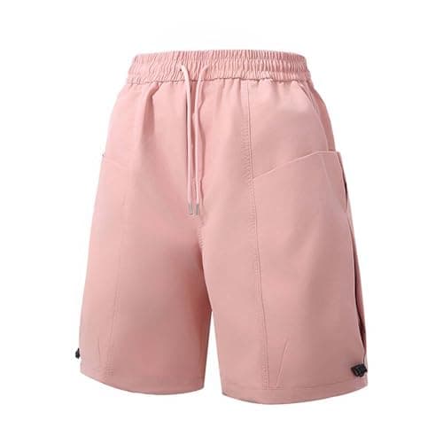 Image of Mens Shorts Comfortable Fit Cargo Short Rip Stop Fabric Trouser Classic Summer Gym Breathable Workout Training Running Short Spring Summer Walking Running,Hiking Camping Red