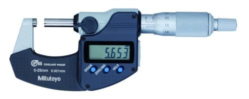 Image of MITUTOYO Digital Outside Micrometer Series 293 without Data Output IP65, Measuring Range 0-25 mm, 1 Piece, 293-240-30