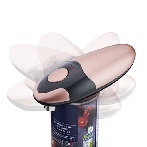 Image of Cooks Professional Electric Can Opener | Automatic Cordless Tin Opener for Arthritic & Arthritis Hands | Hands Free Operation Can Openers | One Touch Design (Copper & Black)