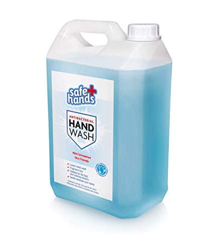 Image of Safe Hands | Hand Wash Liquid Soap | Unfragranced | 5 Litre Refill | Antibacterial & Antiviral | Kind & Gentle to Skin | Cleans and Protects Hands | Officially Tested & Certified