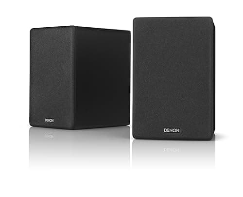 Image of Denon SCN10 Speakers, Two-Way HiFi Speakers for TV Sound System, 2x 65W, Compatible with Receivers & Amplifiers, Elegant Design - Black SCN10BKEM