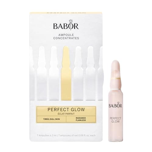 Image of BABOR Perfect Glow Ampoule Serum Concentrates | Perfection Peptide P3 and Glow Pigments to Plump and Even Skin Tone, Brighten and Revitalize Dull and Dry Skin | 7 Day to Radiant Skin