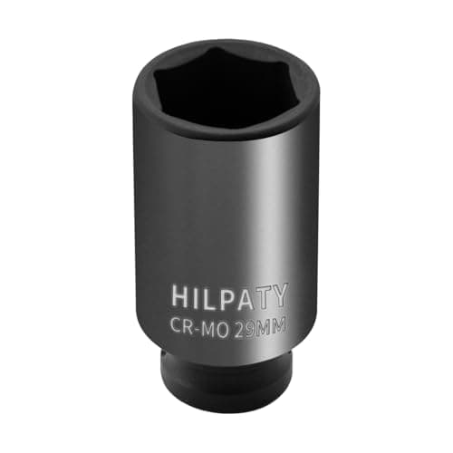 Image of Hlipaty Impact Socket 29mm, 1/2" Square Drive 6 Point Cr-Mo Deep Socket, 78mm Length