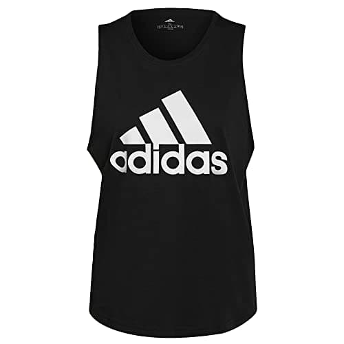 Image of adidas Women's Essentials Big Logo Tank Top, Black/White, XX-Large