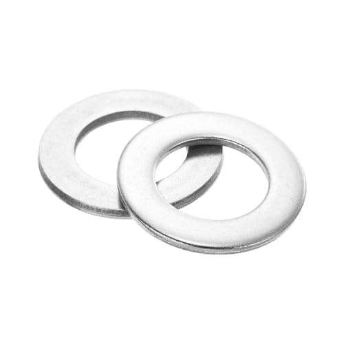 Image of sourcing map 10Pcs M22 Flat Washer, 304 Stainless Steel 23mm ID x 39mm OD x 3mm Thick for Bolt Screw, Factories Repair, Kitchens, Shops, and Outdoor Construction, Silver
