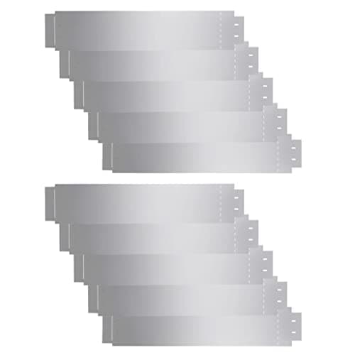 Image of vidaXL Lawn Fence Galvanised Steel 10 Pieces – Durable, Flexible, Easy to Install Lawn Divider for Backyard – 100x20 cm Panels, 0.7 mm Thickness
