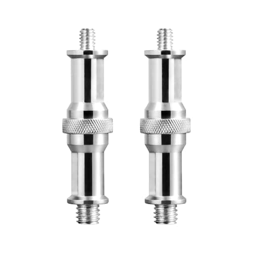 Image of Selens 2 Pcs 1/4 to 3/8 Metal Male Convertor Thread Adapter Screw Spigot Stud for Light Stand Tripod Monopod (flat surfaces on both ends)