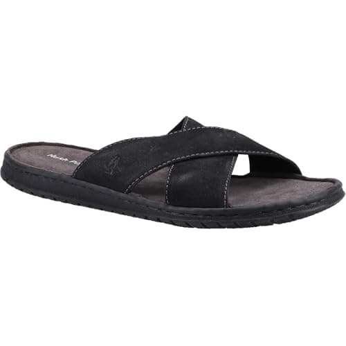 Image of Hush Puppies Men's Nile Cross Over Sandal, Black, 11