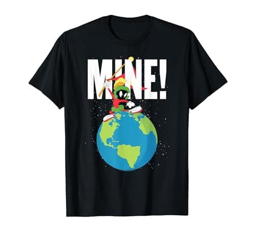 Image of Looney Tunes Marvin The Martian Mine T-Shirt, Men, Black, Large