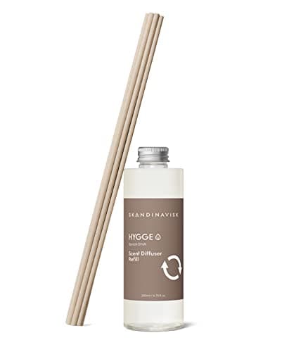Image of Skandinavisk HYGGE 'Cosiness' Reed Diffuser Refill with 8 Reeds. Lasts +3 Months. Fragrance Notes: Black Tea and Mint, Apple and Cinnamon. 200 ml