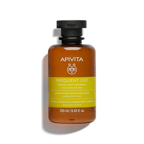 Image of Apivita Frequent Use Gentle Daily Shampoo 250ml - Natural Sulfate-Free and Paraben-Free Shampoo with Chamomile and Honey - Hydrates, Offers Softness and Elasticity, Helps Prevent Split Ends