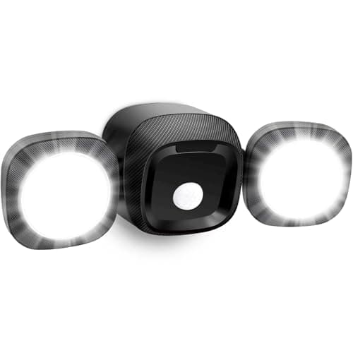 Image of Toowell Battery Security Lights with Motion Sensor Battery Powered LED Floodlight Battery Operated Outdoor Wall Lights Outside Garden Shed Lights Waterproof Spotlights for Yard Porch Driveway Stairway