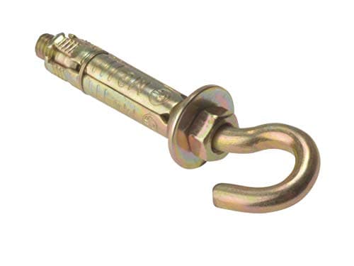Image of ForgeFix Masonry Anchors - Hook Bolts | M8 | Zinc Yellow Passivated | Bag 10