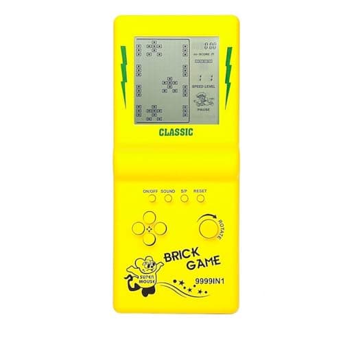 Image of HLF 3.5-inch Large Screen Retro Arcade Game Console for Kids, Built-in 23 Classic Games, Yellow