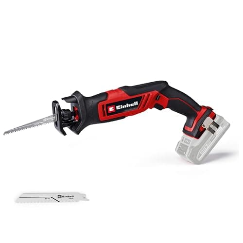Image of Einhell Cordless Reciprocating Saw 18V Power X-Change, 13mm Stroke, Electric Saw to Cut Wood (50mm Cutting Depth), Plastic and Metal, Without Battery TE-AP 18/22 Li Solo