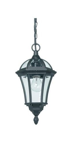 Image of Happy Homewares Black Exterior Hanging Porch Lantern Pendant Light
