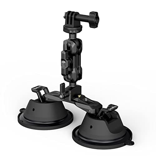 Image of SMALLRIG Suction Mount for Action Camera/Phone/Small Cameras, for Gopro - Suction Cup Mount on Car Window/Bonnet, Load 0.5kg for Speeds 80km/h (50mph), Stationary Max 3kg Load