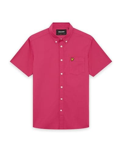 Image of Lyle & Scott SS Woven Shirts Short Sleeve Oxford Shirt Y138 Dahlia, XXL