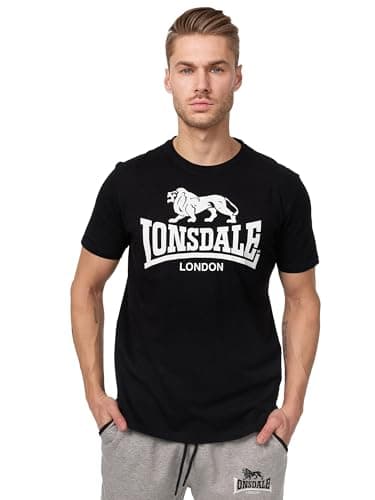 Image of Lonsdale Herren Sport Shorts T-Shirt Promo, Black, M