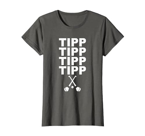 Image of Hurling Ireland Irish Sport Gaelic Sliotar Team Hurlings T-Shirt, Women, Asphalt Grey, Medium