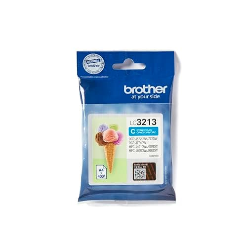Image of Brother LC-3213C Inkjet Cartridge, Cyan, Single Pack, High Yield, Includes 1 x Inkjet Cartridge, Genuine Supplies