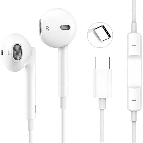 Image of USB C Headphones for iPhone 17 Earphones Wired USBC Headphone Type C Earphone In Ear Earbuds with Mic &Volume Control for iPhone 16 15 Plus Samsung Galaxy S23 S22 S21 FE iPad Google Pixel