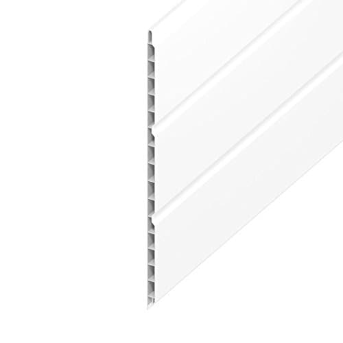 Image of White, 300mm UPVC Flat Plastic Board/Soffit 9mm x 5m Length General Purpose Utility Liner