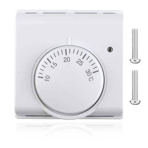 Image of Central Heating Room Thermostat for Honeywell T6360B TC-RSTATL Mechanical Adjustable Dial Stat with Neon indicator Boiler Wall 2 Wire Thermostats Control Panel Replacement Energy Saving