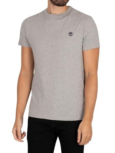 Image of Timberland Men's Ss Dun-river Crew T T-Shirt, Med Gry Heather, XL