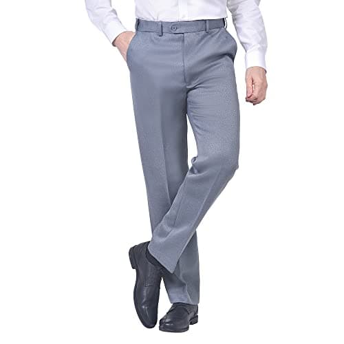 Image of James Holton Mens Twill Trousers Elasticated Waist 34W / 29L Grey