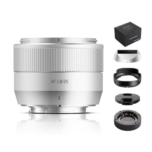 Image of TTARTISAN 35mm F1.8 Mark II for X-Mount Silver, AF Lens 35mm F/1.8 APS-C Portrait Lenses for Fuji X (X, Silver)