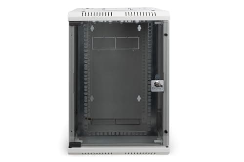Image of DIGITUS Network cabinet 10" / 19" - Wall installation - 10 inch (10 rack units horizontal) or 19 inch (5 rack units vertical) - Gray