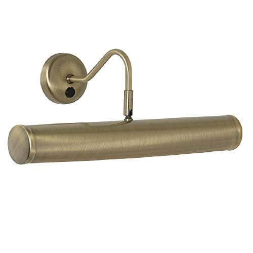 Image of Britalia Antique Brass Vintage Retro Picture & Mirror Light | Adjustable Head | 390mm Width | Rocker Switch Operation | 2 x SES E14 Lamps Required (Not Included)