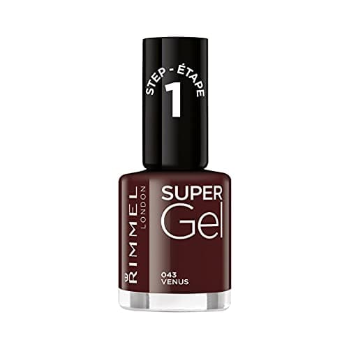 Image of Rimmel Super Gel, 43 Venus, Long-Lasting Nail Polish, Glazed Finish, Easy Application, Gel-like Manicure, Chip Resistant, Clean Formula, 12ml