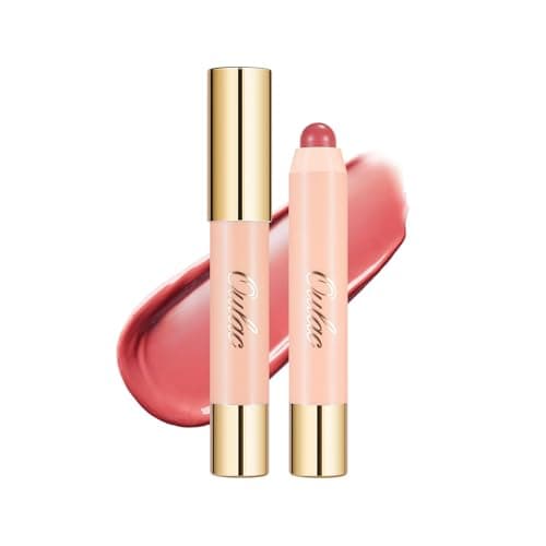 Image of Oulac Pink Nude Lipstick - Moisturizing Lipstick Tinted Lip Balm for Dry Lips, Hydrating Creamy Lip Crayon & Blush - Lip Colour and Cheeks Makeup | 2.48g, Fruit Surge (02)