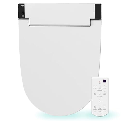 Image of VOVO VB-6000SE Electronic Smart Bidet Toilet Seat, Oblong, Self-Cleaning Full Stainless Steel Nozzle, Night Light, Eco-Friendly Energy Saving, Heated Seat, Korea