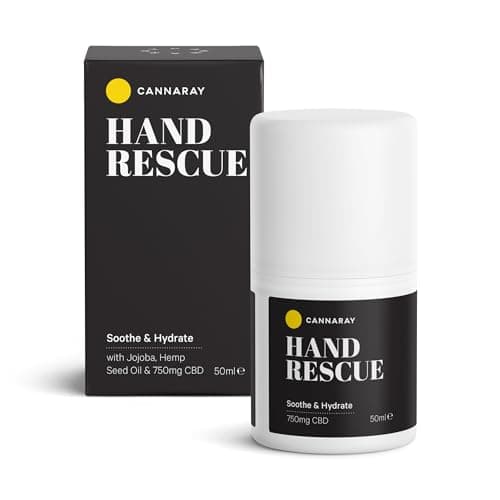 Image of Cannaray Hand Rescue CBD Hand Cream for Dry Hands 750mg - Moisturising Cream with CBD - 50ml