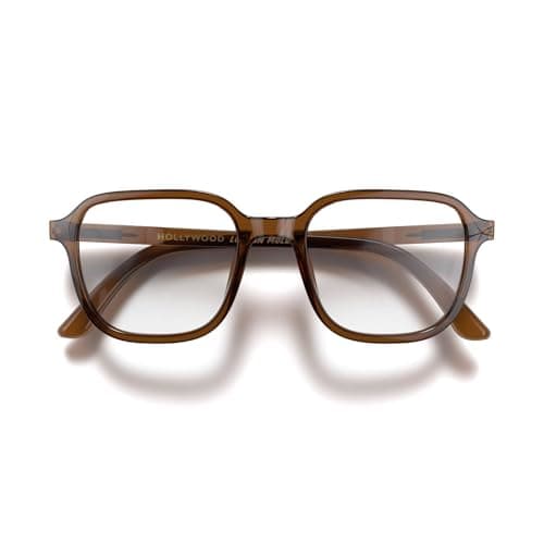 Image of LONDON MOLE® Hollywood blue light blocking glasses | Cool square shaped blue blockers | Anti eyestrain for screens | Men’s Women’s Unisex | Spring hinges