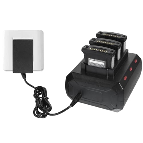 Image of 3-Slot Battery Charging Cradle Kit for Zebra MC9300 MC930B-G Barcode Scanners, Charger Station with Adapter